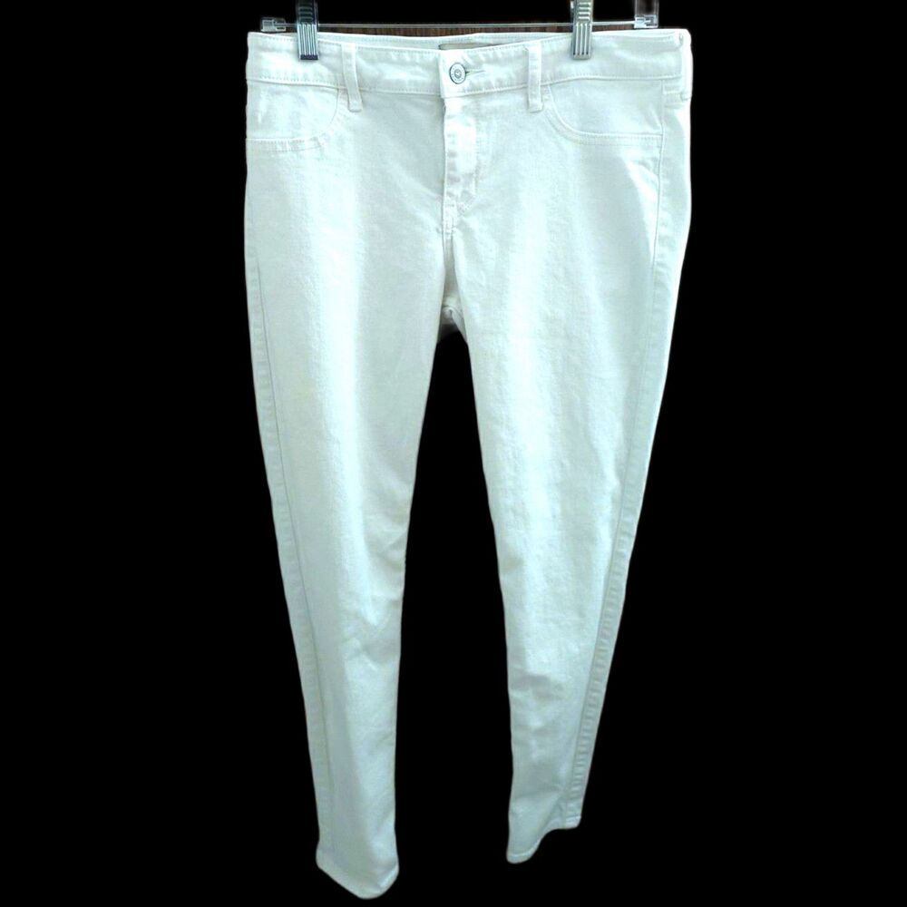Hollister Super Skinny Bright White Jeans Women's 11R W30 L31 Stretch Denim
